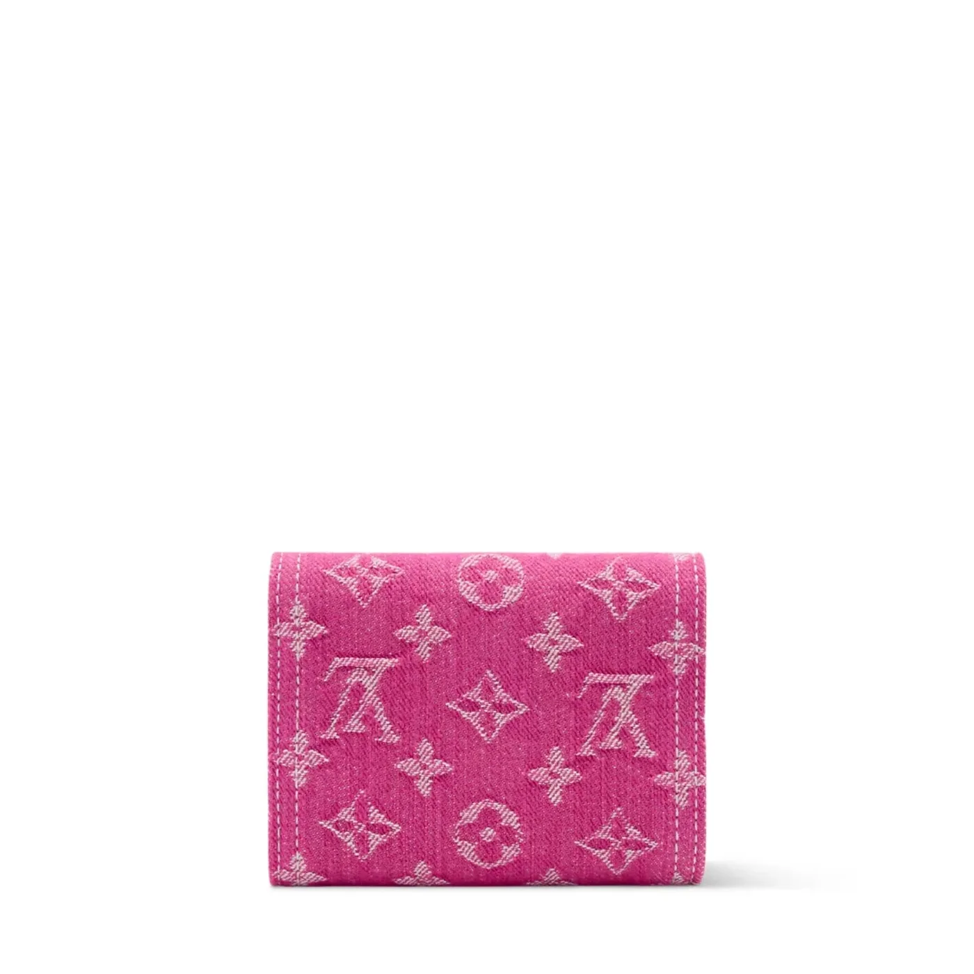 Louis Vuitton Victorine Wallet in Fuchsia Denim Gold Hardware