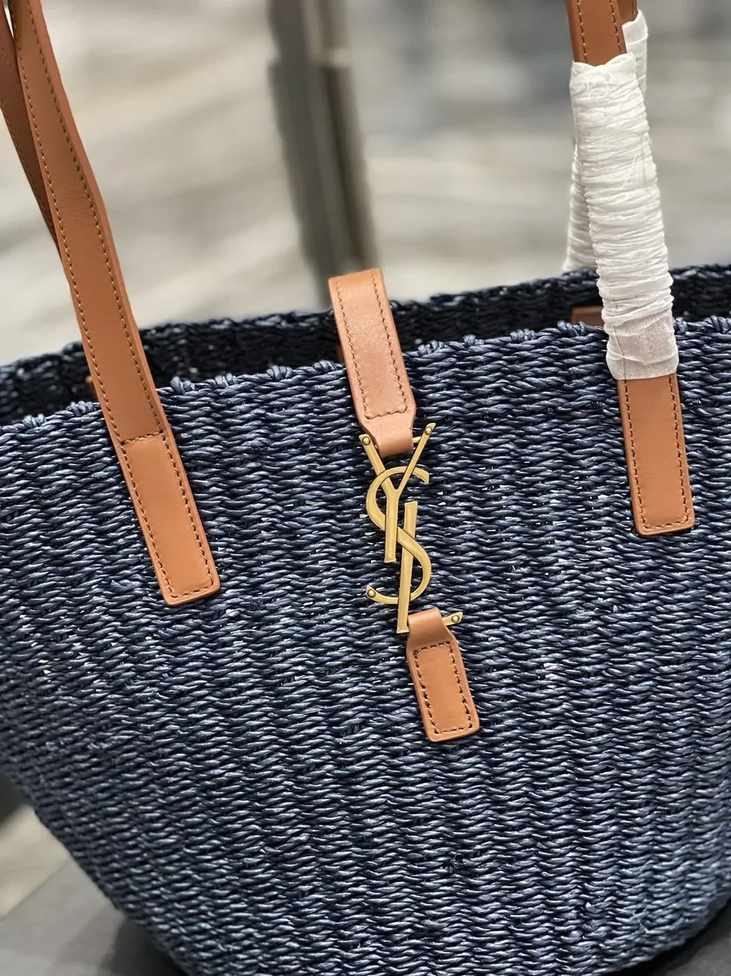Saint Laurent Panier Medium Bag Blue
