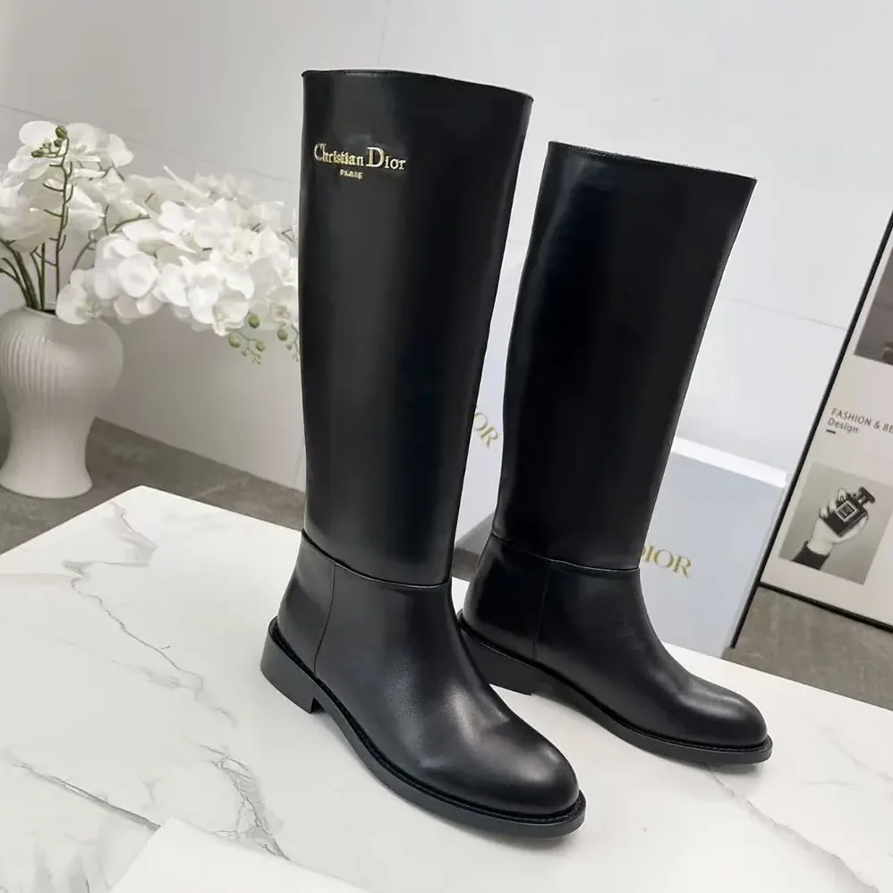 Dior D-Town Boot Black Supple Calfskin for Women