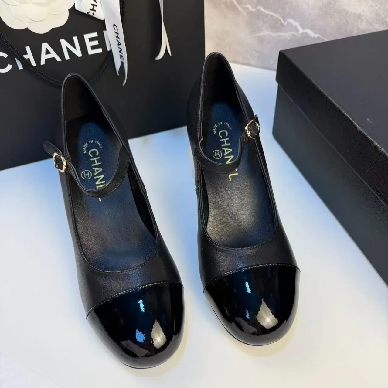 Chanel Mary Janes Black