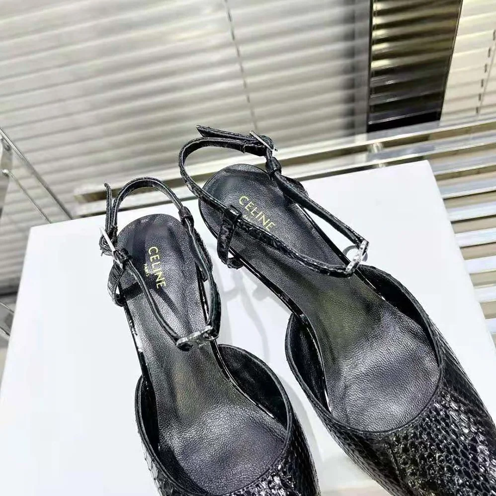 Celine Kitten in Sequins and Calfskin for Women in Black
