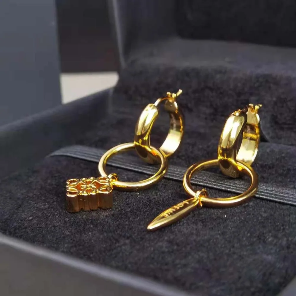 Loewe Anagram Asymmetric Earrings for Women