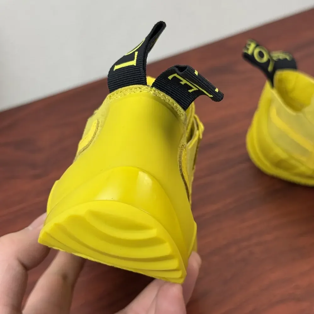 Loewe Grip Sneaker in Calfskin Suede for Unisex in Yellow