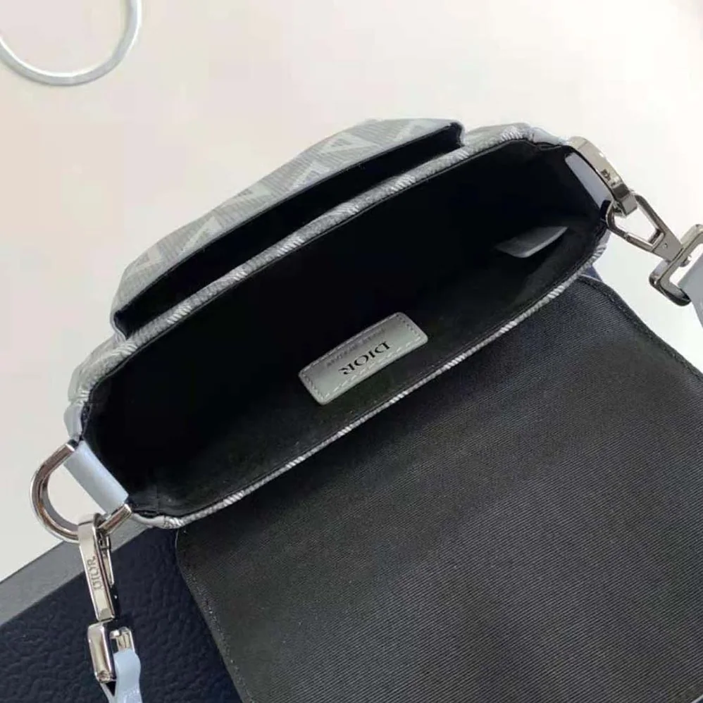 Dior Mini Dior Hit the Road Bag Dior Gray CD Diamond Canvas for Men Dior Mini Dior Hit the Road Bag Dior Gray CD Diamond Canvas for Men