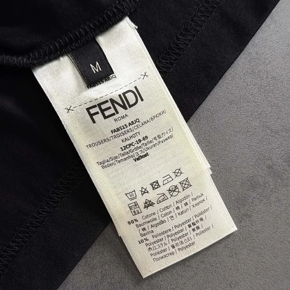 Fendi Black Cotton T for Men in shirt