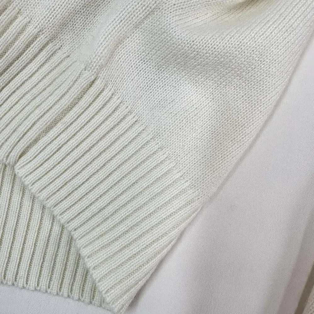 Dior Embroidered Sweater Ecru Cashmere Knit for Women Dior Embroidered Sweater Ecru Cashmere Knit for Women