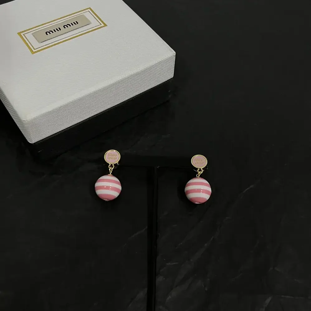 Miu Miu Metal and Pearl Earrings for Women