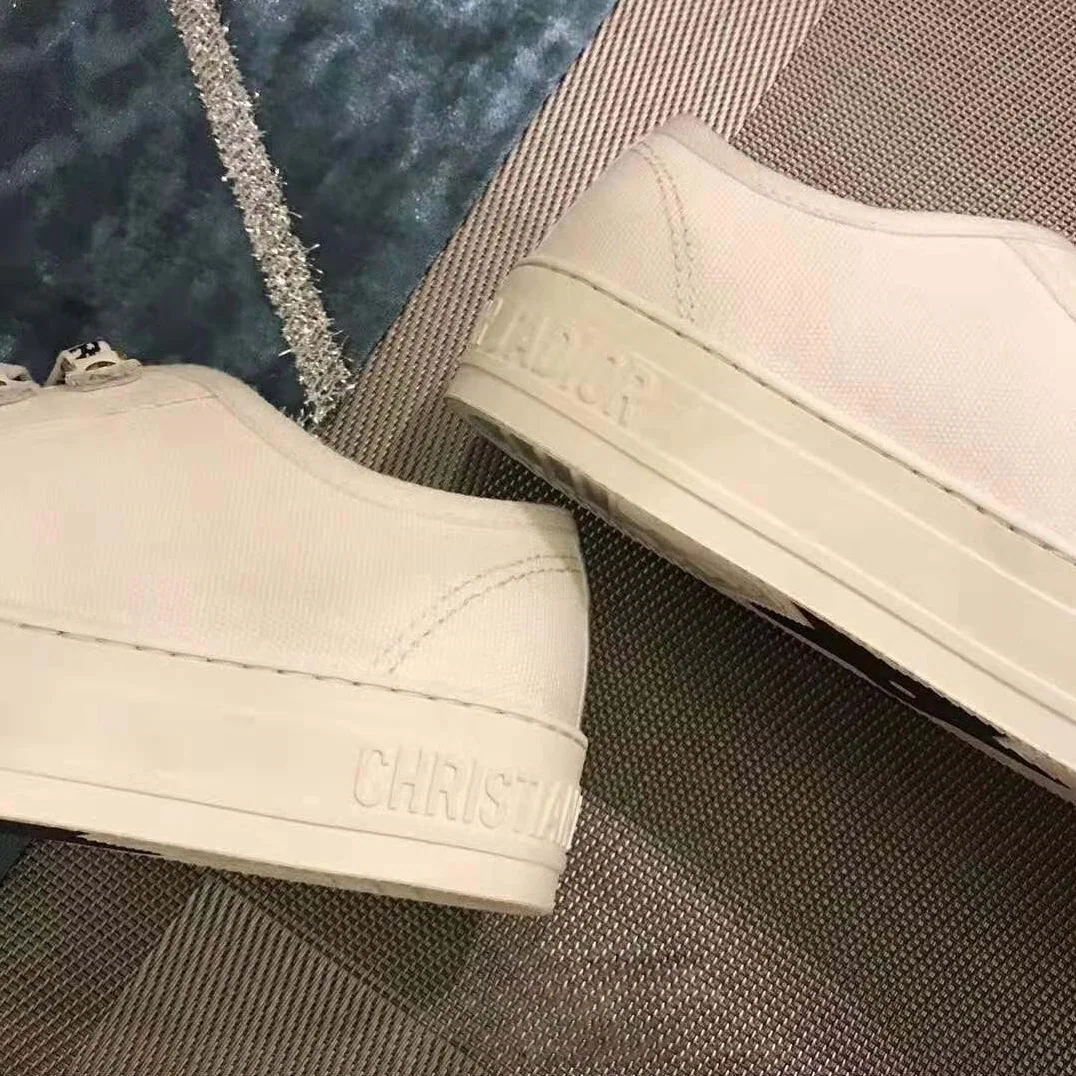Dior Walk'N'Dior Low-Top Sneaker in White Canvas for Women Dior Walk'N'Dior Low-Top Sneaker in White Canvas for Women