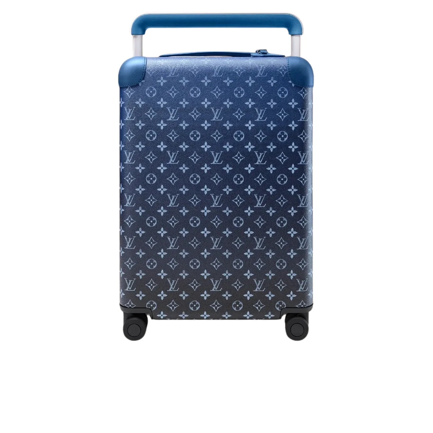 Louis Vuitton Horizon 55 Suitcase in Navy Blue Silver Hardware