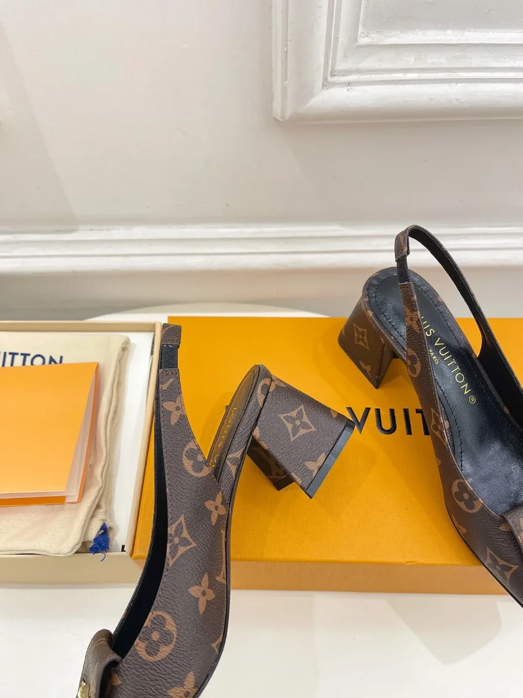 Louis Vuitton Sparkle Slingback Pump Brown Louis Vuitton Sparkle Slingback Pump Brown