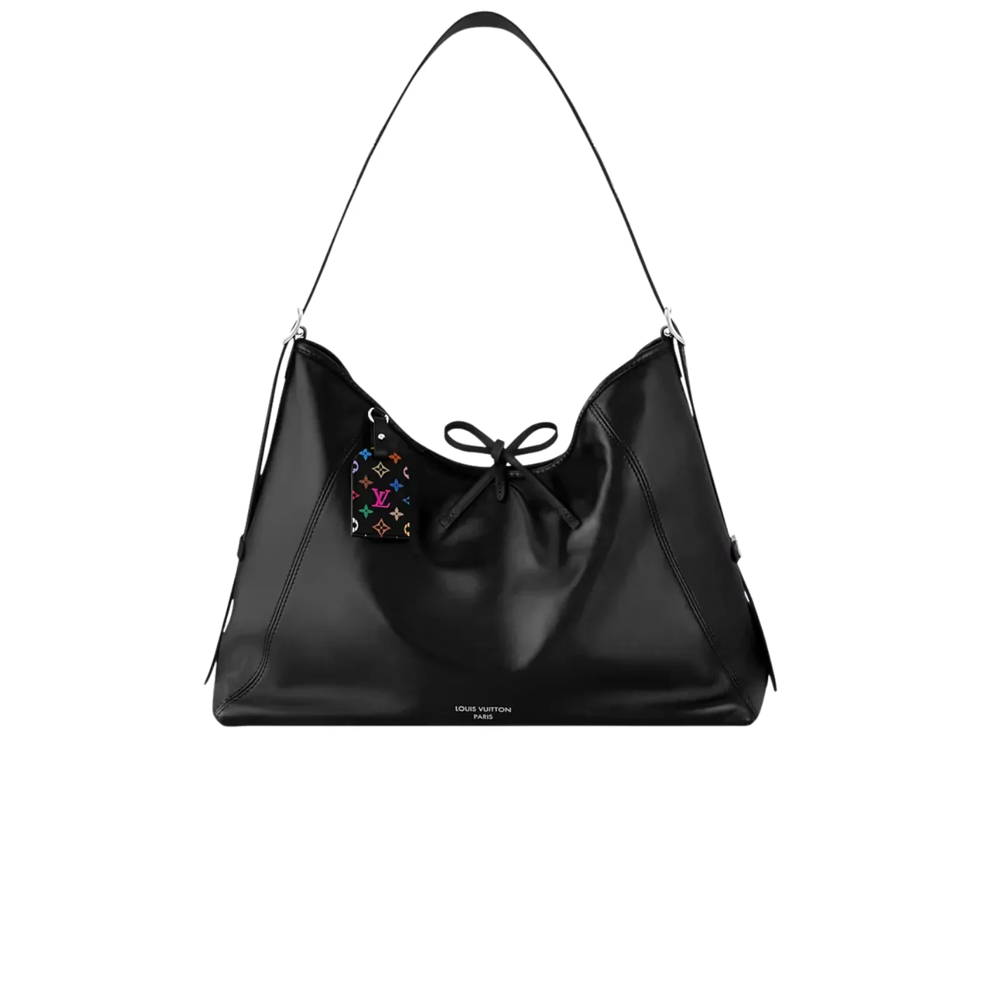 Louis Vuitton LV x TM CarryAll Vibe MM Shoulder Bag in Black Silver Hardware