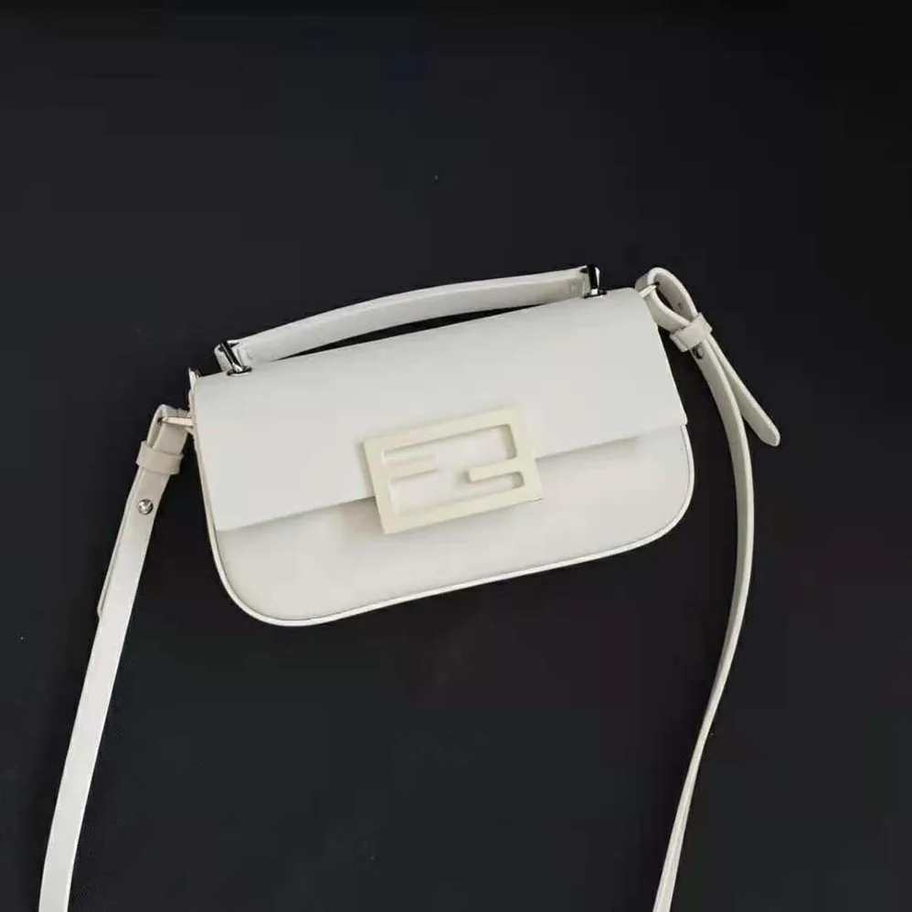 Fendi Baguette Phone Pouch White Patent Leather Pouch for Women Fendi Baguette Phone Pouch White Patent Leather Pouch for Women