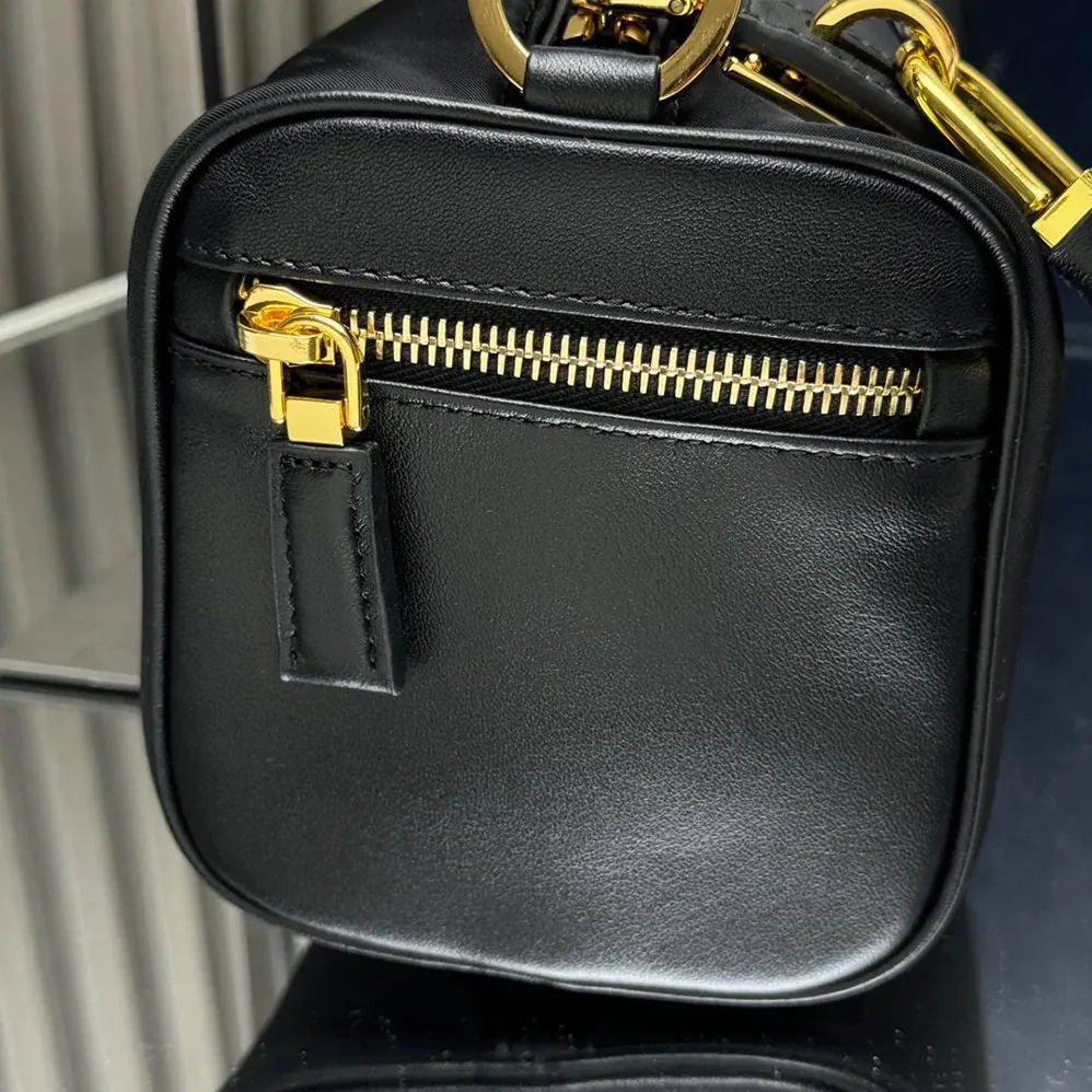 Prada Medium Re-Nylon and Leather Shoulder Bag with Padlock for Women Prada Medium Re-Nylon and Leather Shoulder Bag with Padlock for Women