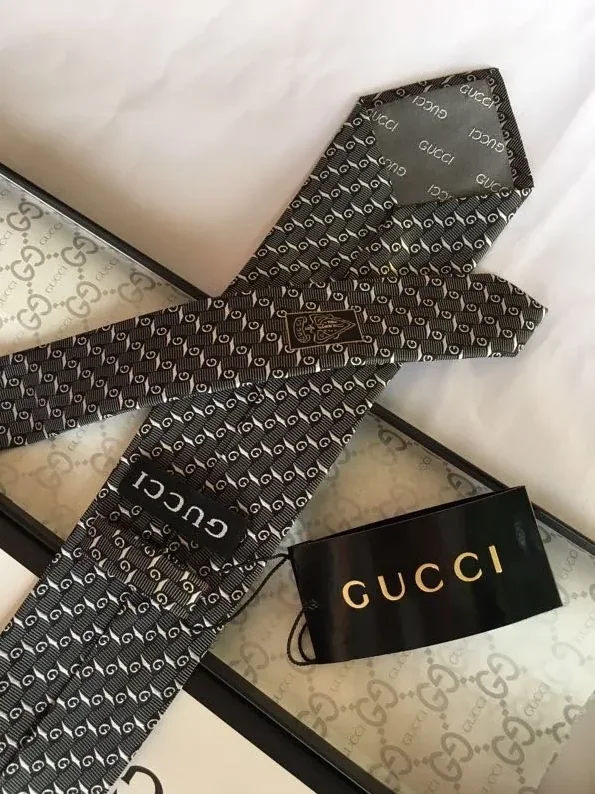 Gucci G Silk Jacquard Tie Dark Grey GG for Men Gucci G Silk Jacquard Tie Dark Grey GG for Men