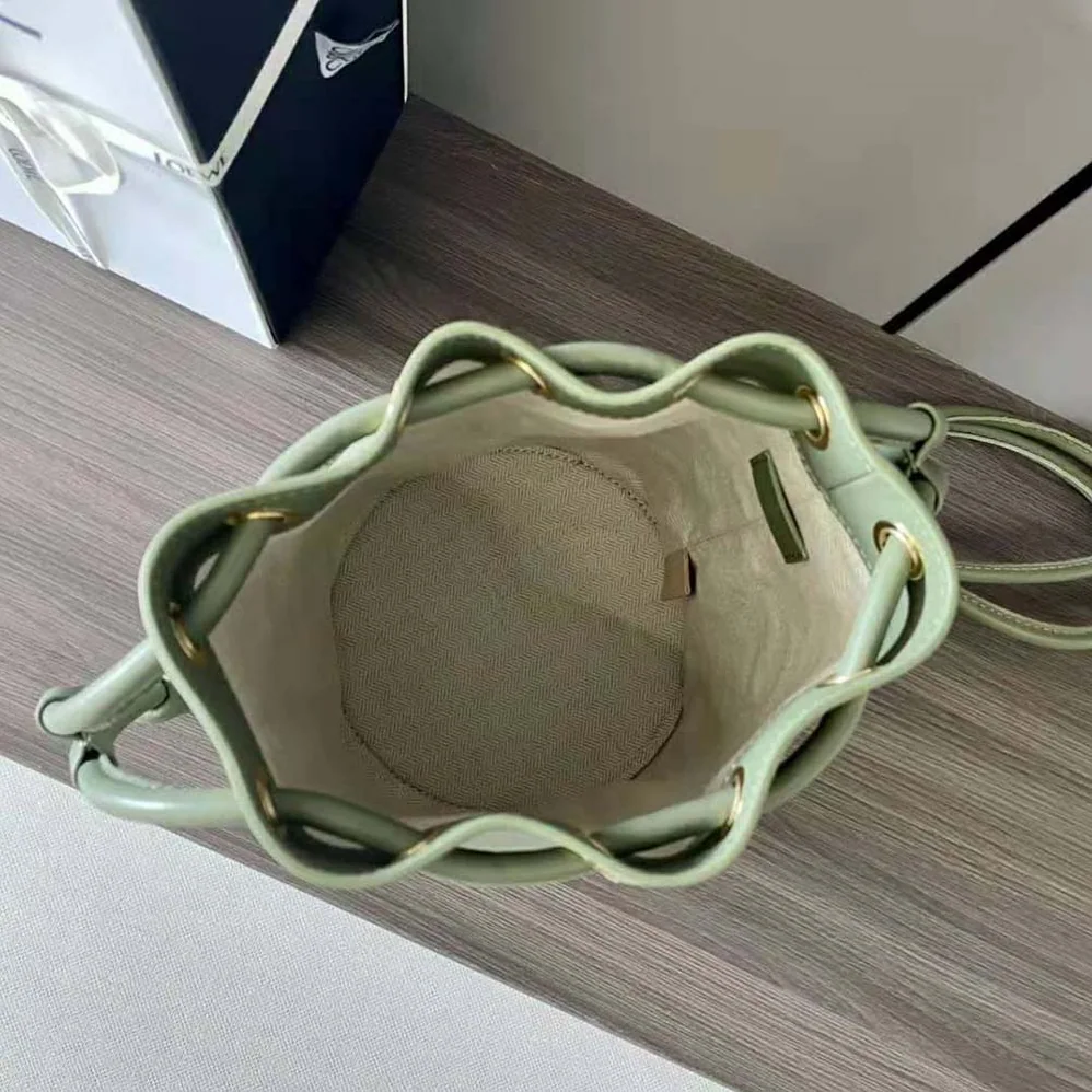 Loewe Small Sailor Bag in Nappa Calf for Women in Lime Loewe Small Sailor Bag in Nappa Calf for Women in Lime