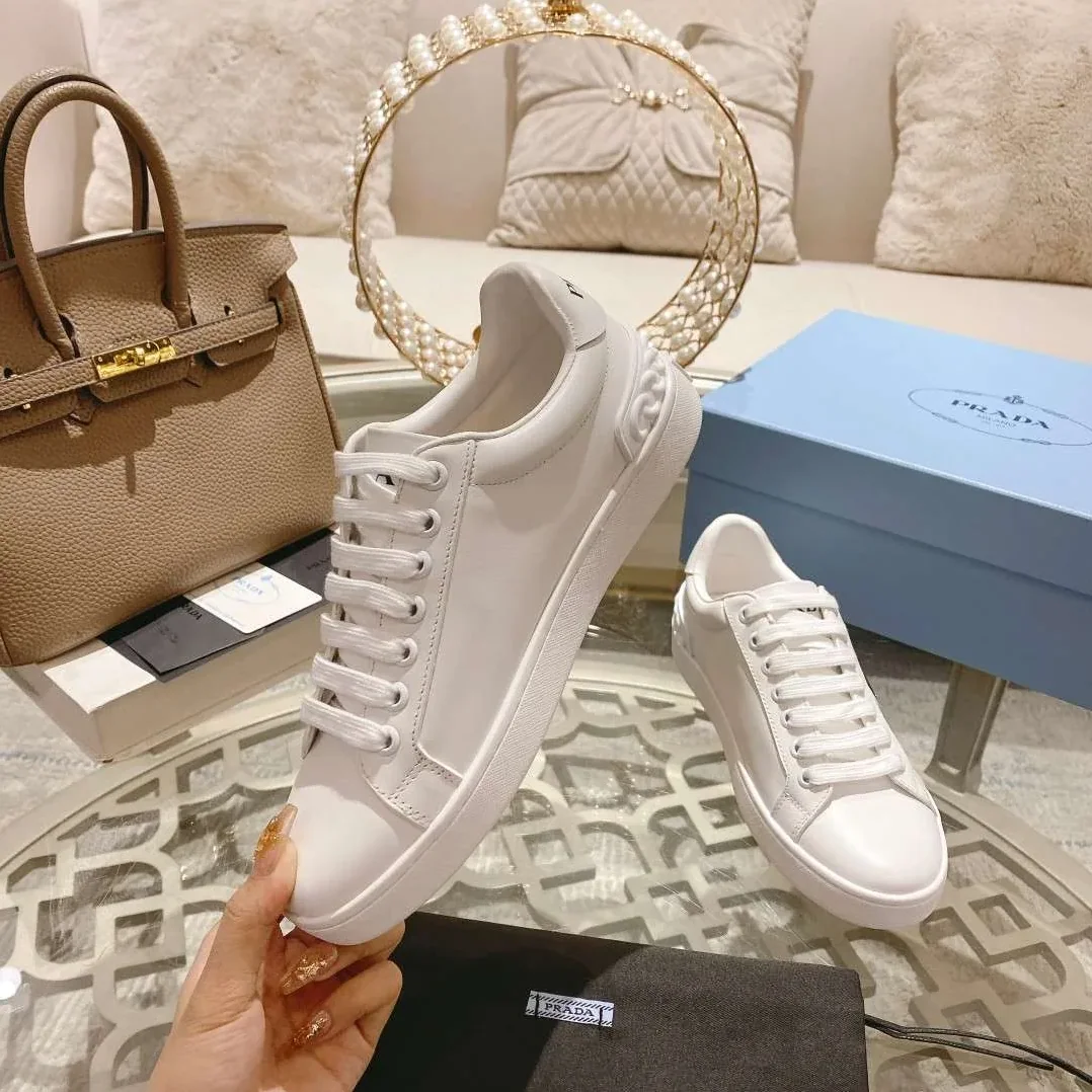 Prada Fyre Low Heel Sneaker White Prada Fyre Low Heel Sneaker White
