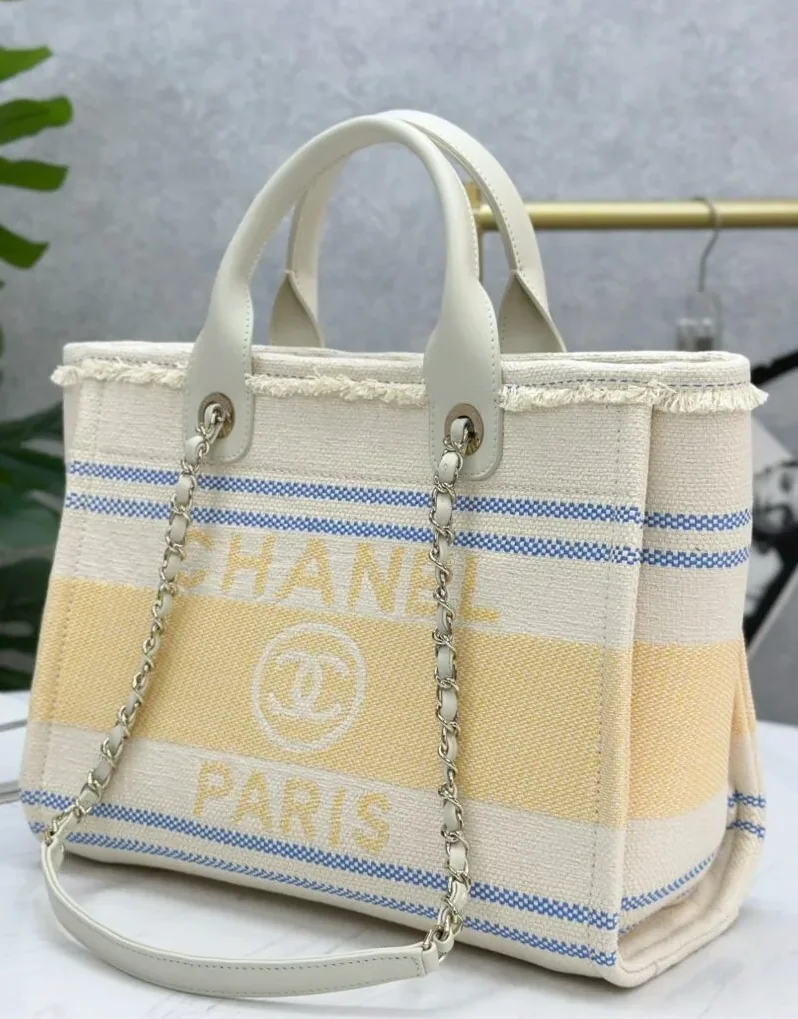 Chanel Large Deauville Tote Bag Sand /