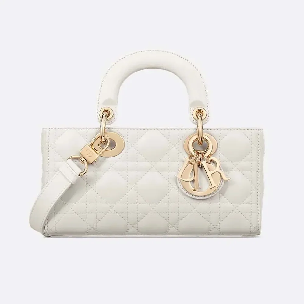 Dior Small Lady D-Joy Bag Latte Cannage Lambskin for Women