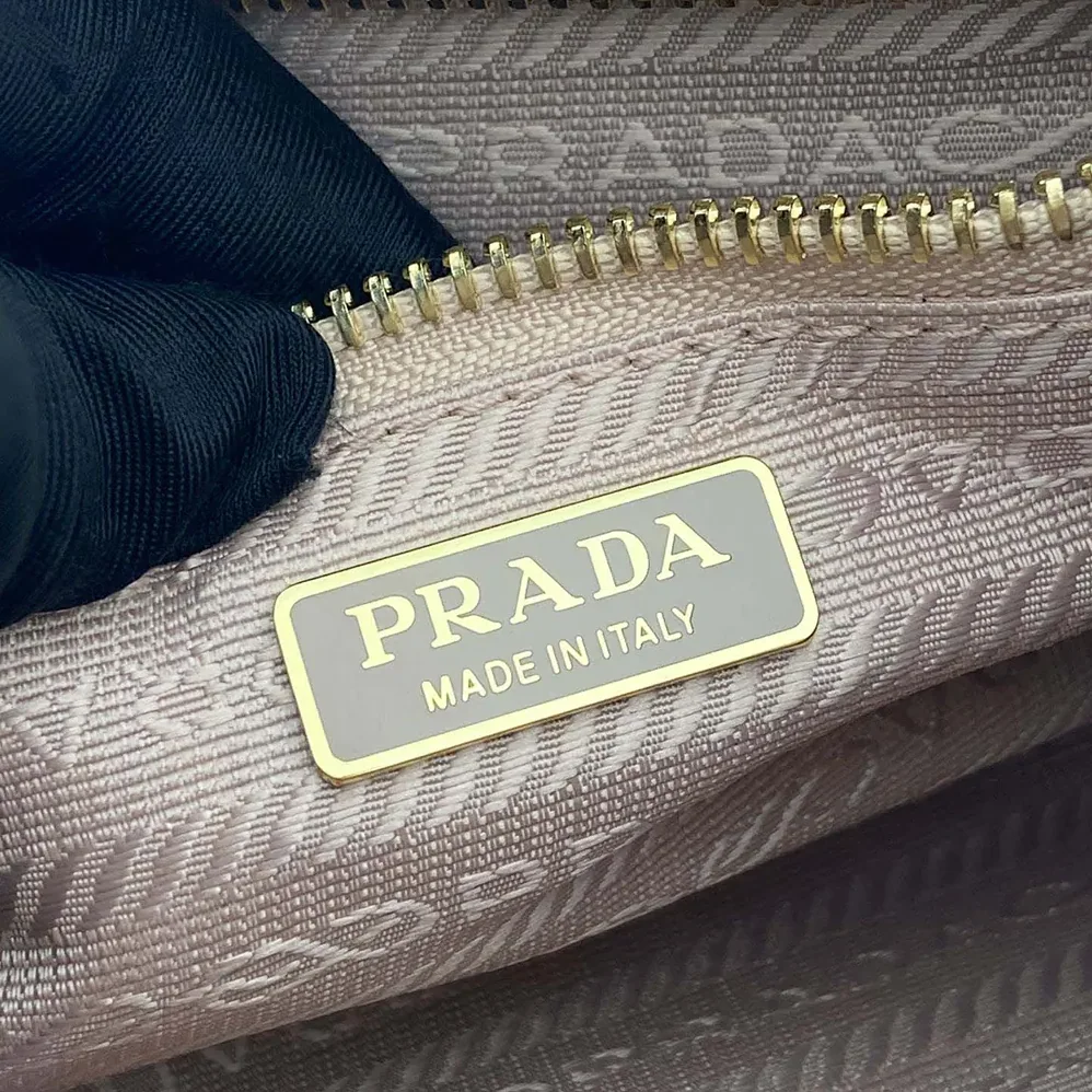 Prada Small Leather Shoulder Bag for Women in Pink