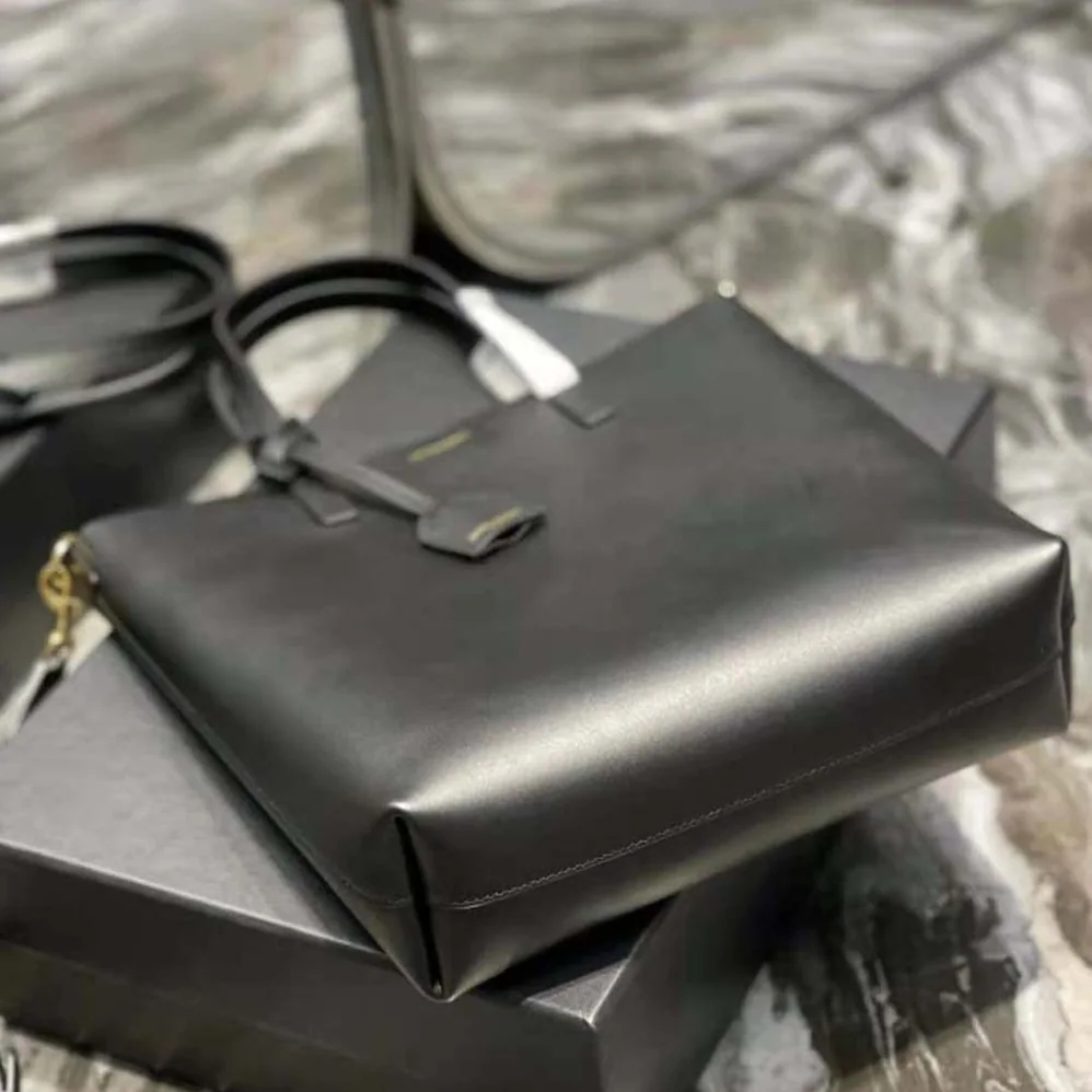 Saint Laurent YSL Shopping Saint Laurent Toy in Supple Leather for Women in Black Saint Laurent YSL Shopping Saint Laurent Toy in Supple Leather for Women in Black