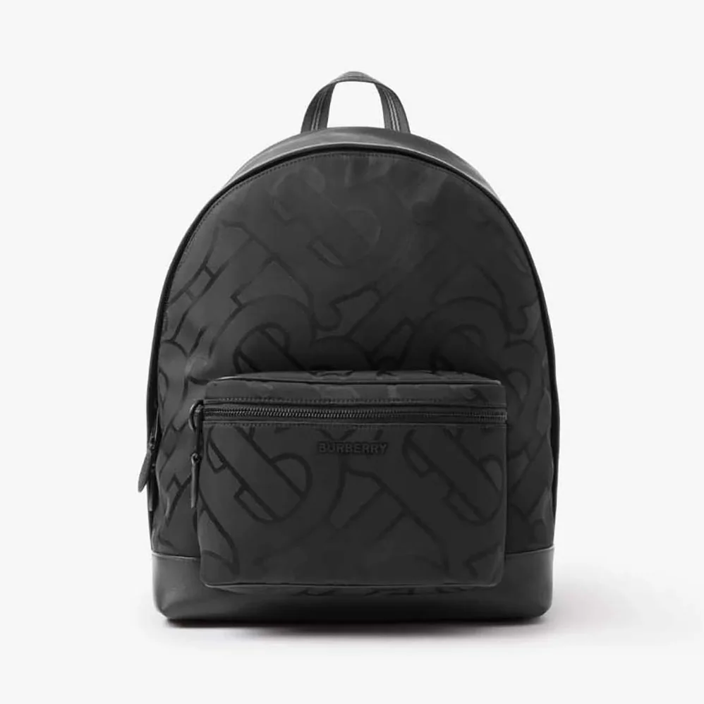 Burberry Monogram Jacquard Backpack for Men in Black Burberry Monogram Jacquard Backpack for Men in Black