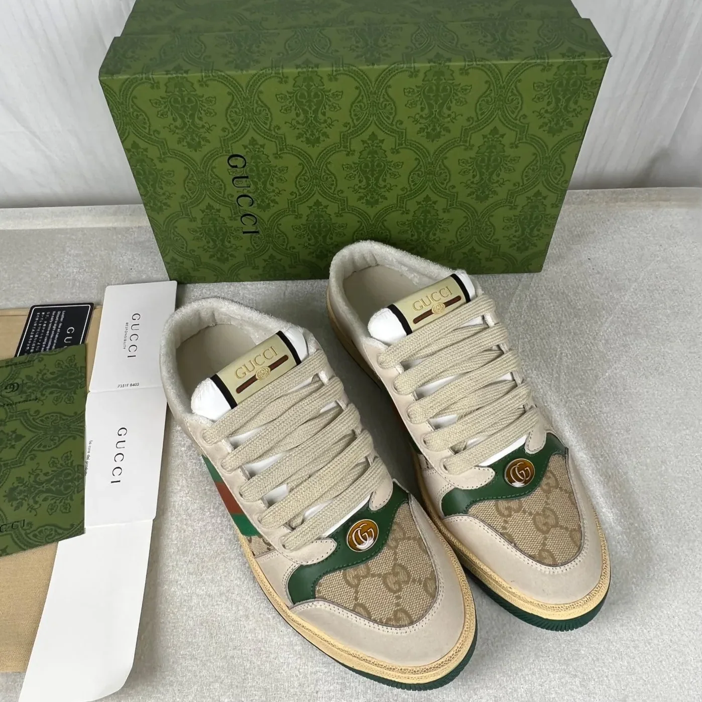 Gucci Screener Mule Beige Gucci Screener Mule Beige