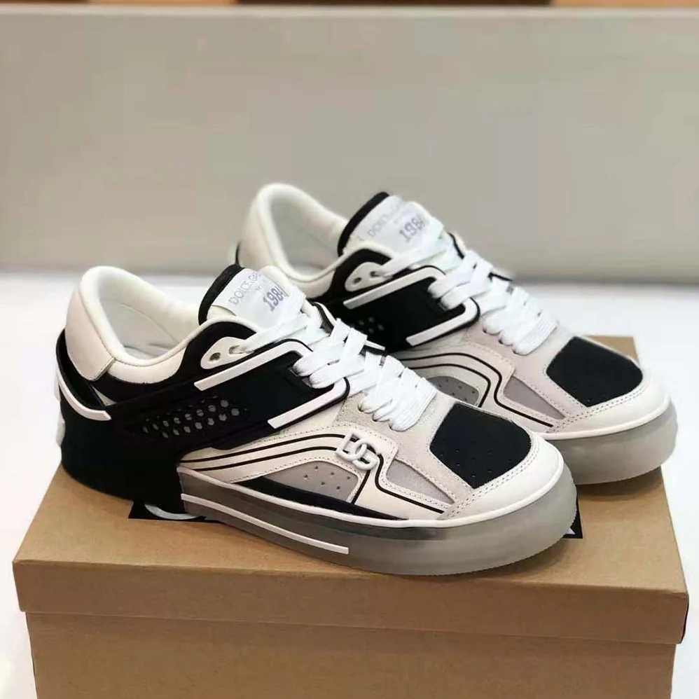 Dolce Gabbana D&G Calfskin Custom 2.Zero Sneakers for Men in Black