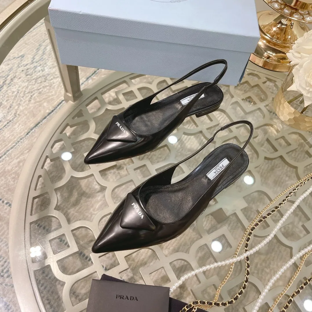 Prada Brushed Slingback Pumps Light Black / Prada Brushed Slingback Pumps Light Black /
