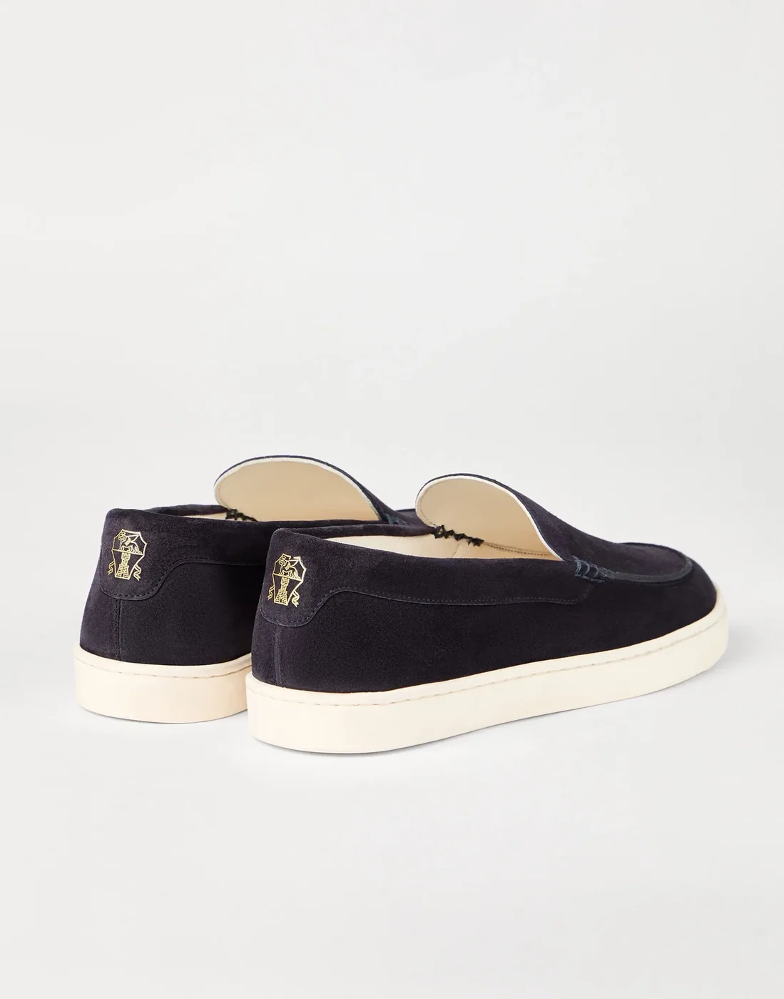 Brunello Cucinelli Chevron Effect Suede Hazelnut Loafers - 252MZUHVSN335 Brunello Cucinelli Chevron Effect Suede Hazelnut Loafers - 252MZUHVSN335