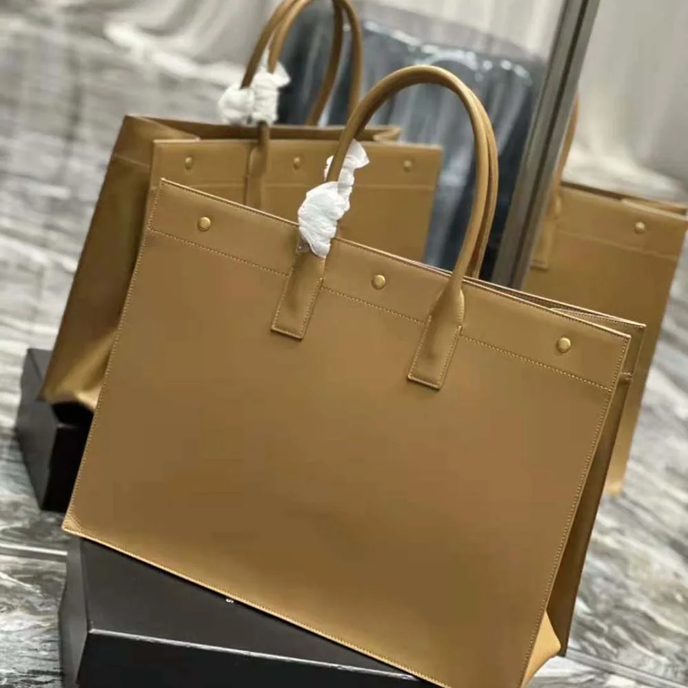 Saint Laurent YSL Rive Gauche Large Tote Bag in Vegetable for Women in Tanned Leather Saint Laurent YSL Rive Gauche Large Tote Bag in Vegetable for Women in Tanned Leather