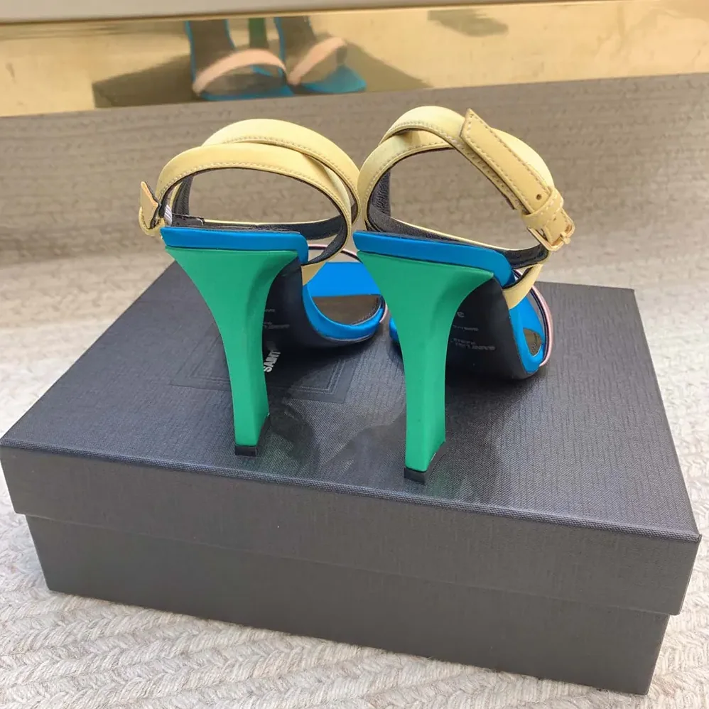 Saint Laurent YSL Dominique Sandals in Satin Crepe for Women Saint Laurent YSL Dominique Sandals in Satin Crepe for Women