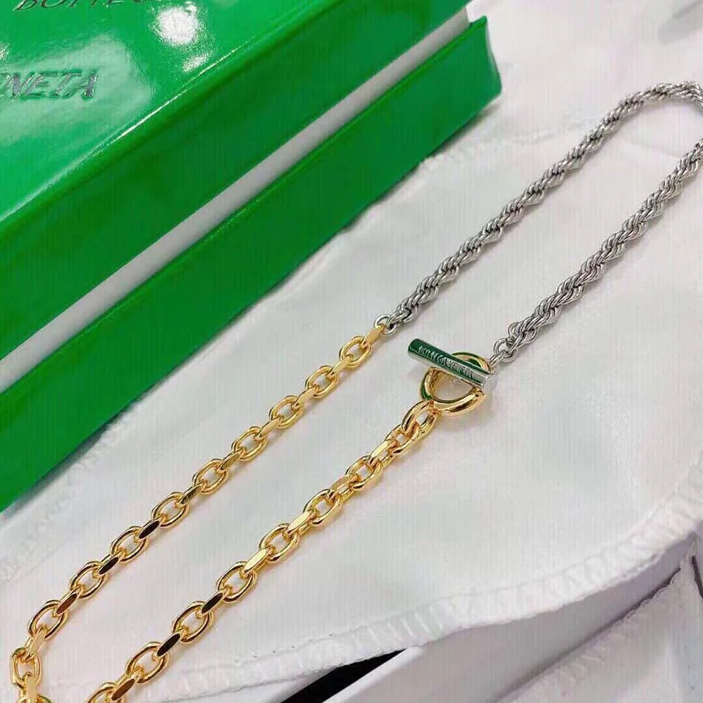 Bottega Veneta Key Chain Necklace with Sterling Silver and 18k Gold for Women Bottega Veneta Key Chain Necklace with Sterling Silver and 18k Gold for Women