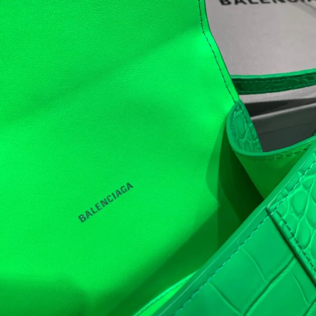 Balenciaga Hourglass XS Handbag In Bright Green Balenciaga Hourglass XS Handbag In Bright Green