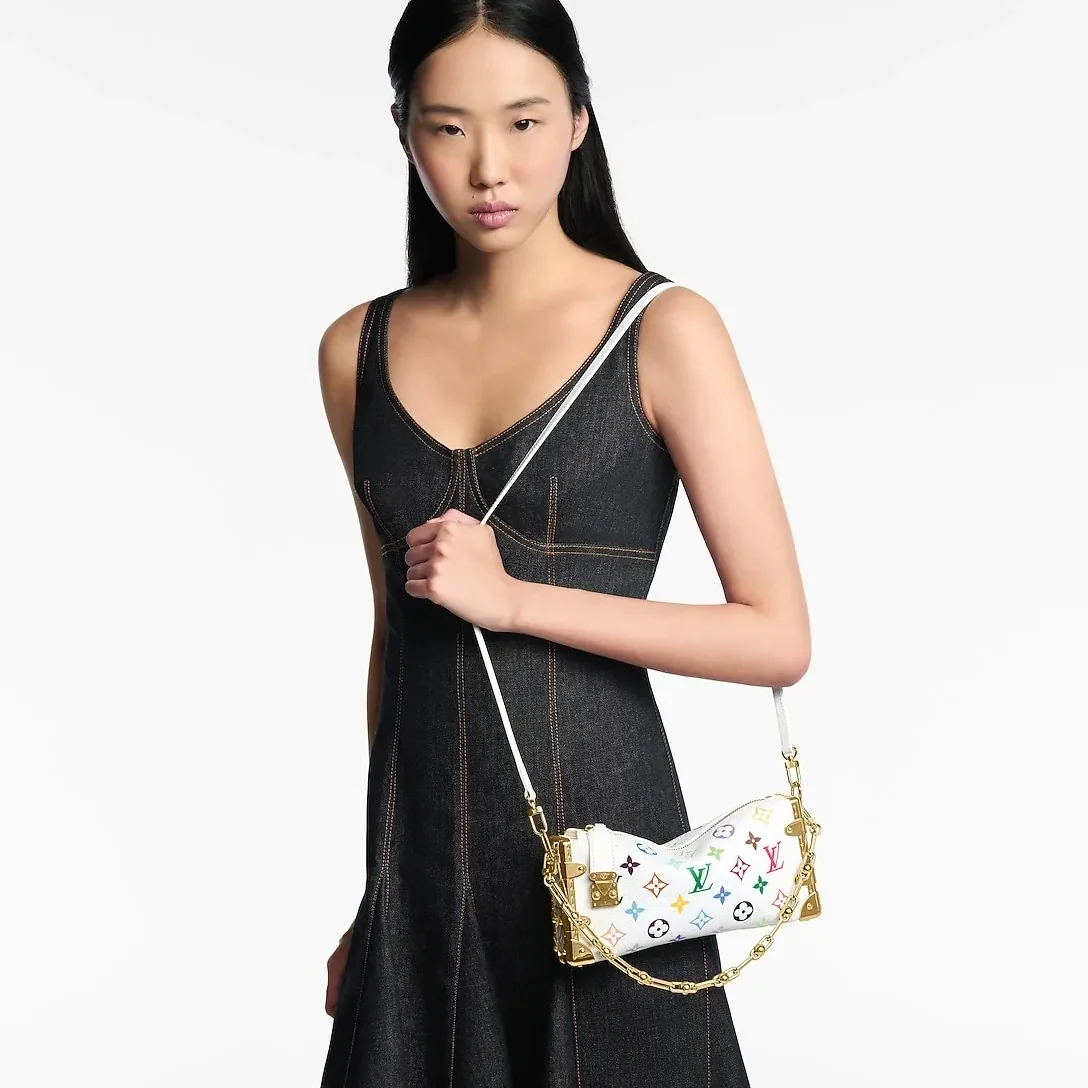 Louis Vuitton LV x TM Slim Trunk Crossbody Bag in Multicolored Gold Hardware