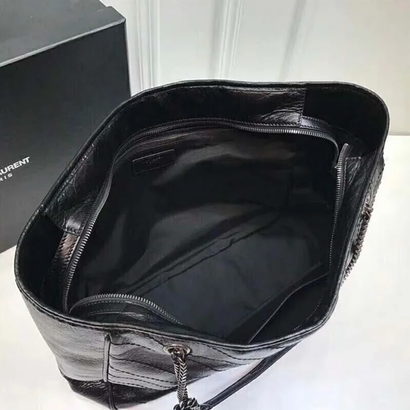Saint Laurent YSL Large Niki Shopping Bag Crinkled Quilted for Women Saint Laurent YSL Large Niki Shopping Bag Crinkled Quilted for Women