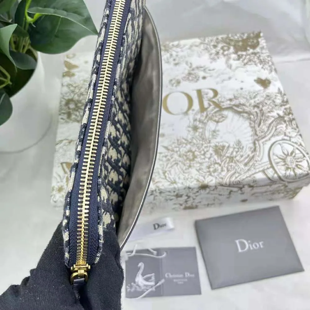Dior Diortravel Travel Kit Blue Dior Oblique Jacquard for Women