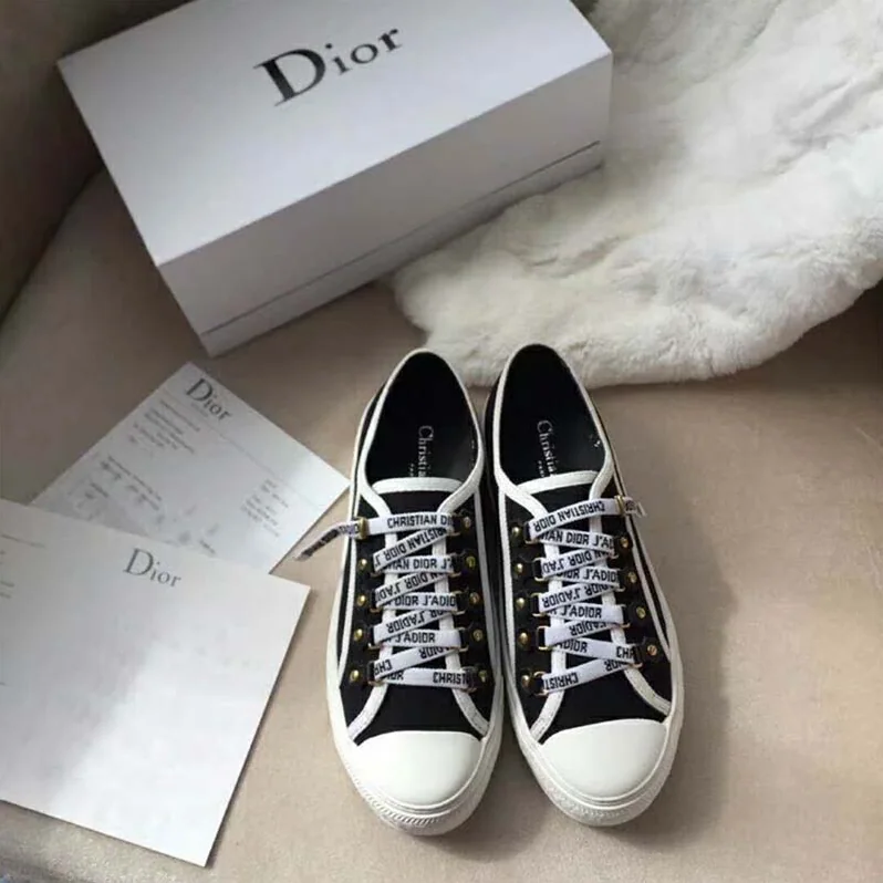 Dior Shoes Low-Top Trainer in Canvas for Women in Black