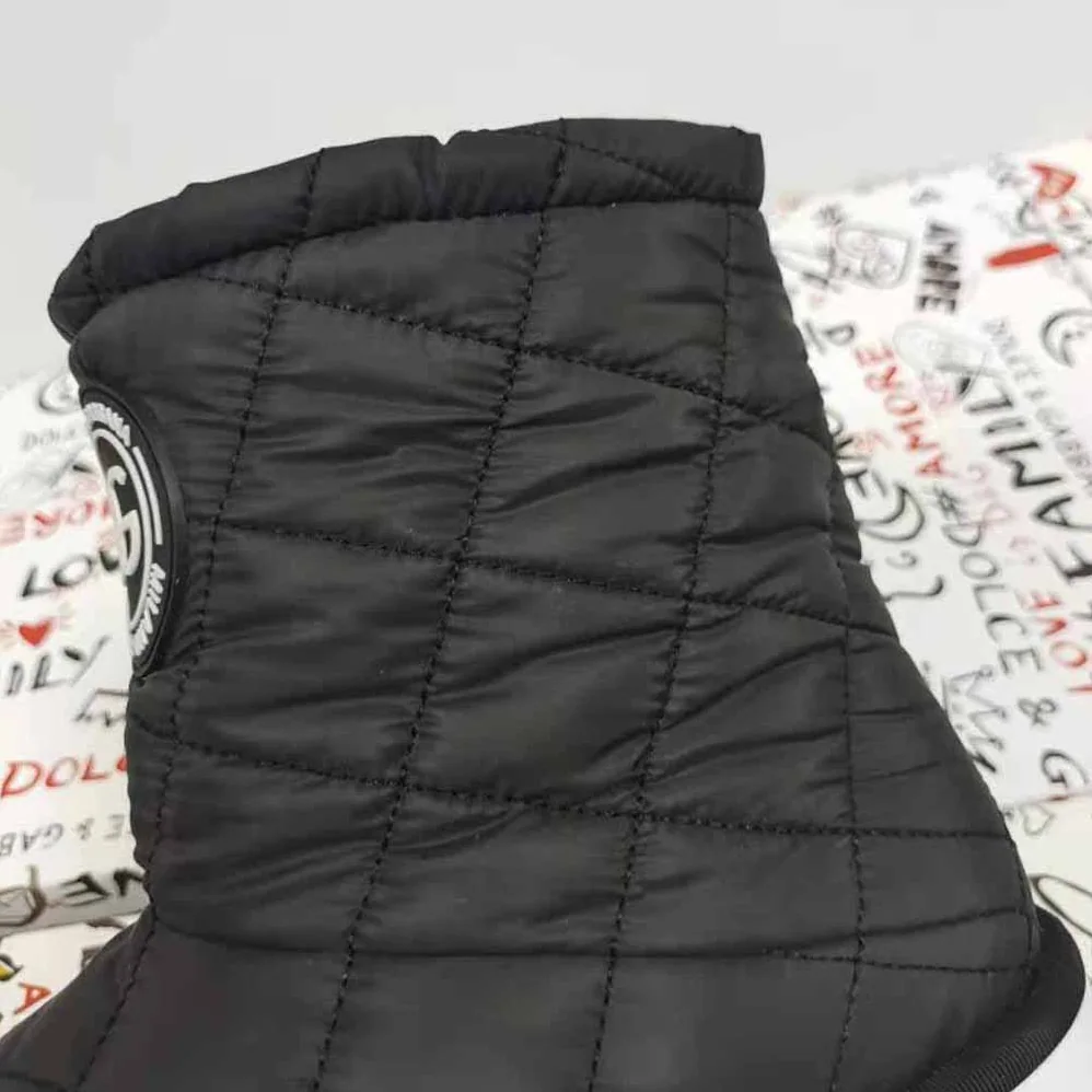 Dolce Gabbana D&G Nylon Ankle Boots with DG Logo for Women in Black
