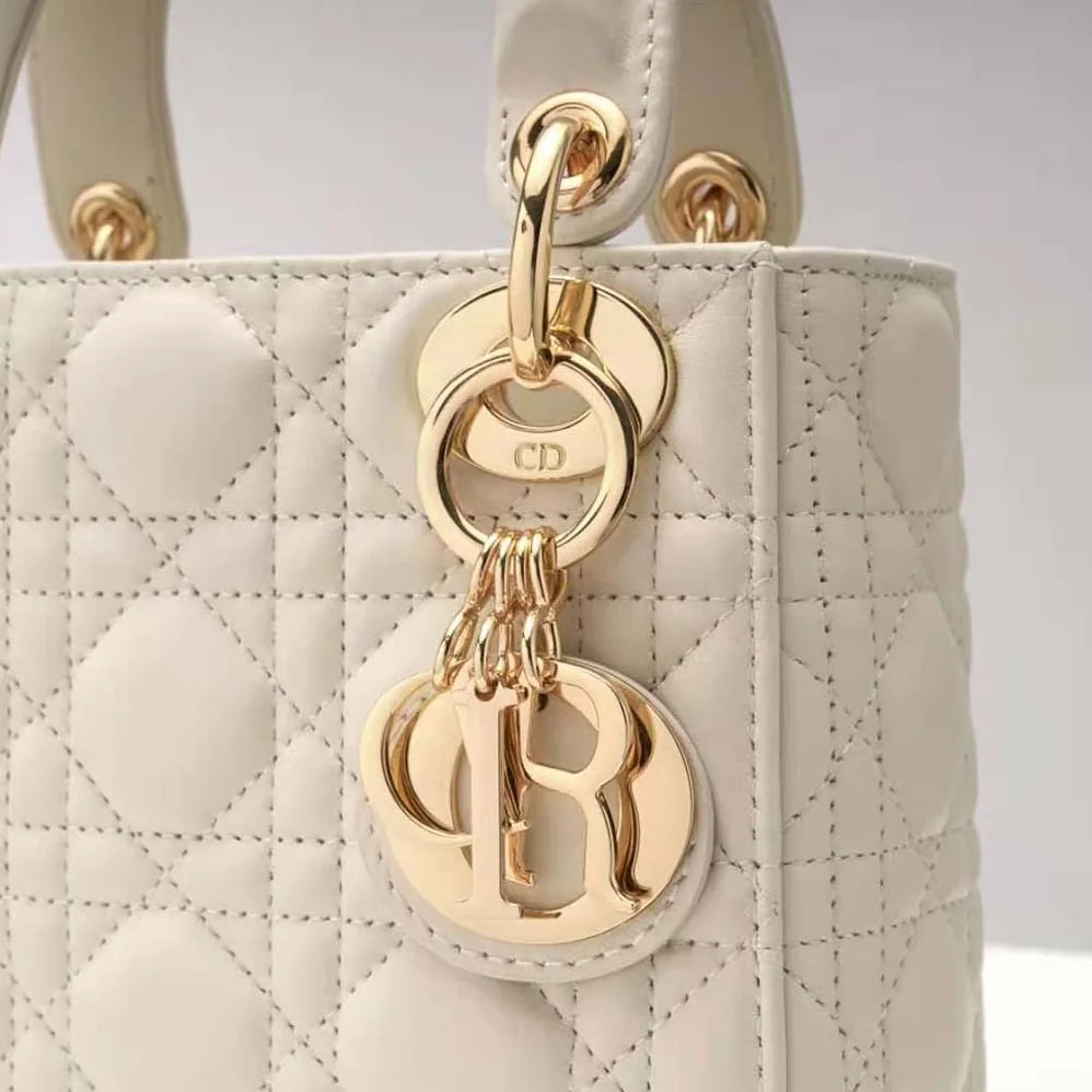 Dior Mini Lady Dior Bag Latte Cannage Lambskin for Women Dior Mini Lady Dior Bag Latte Cannage Lambskin for Women