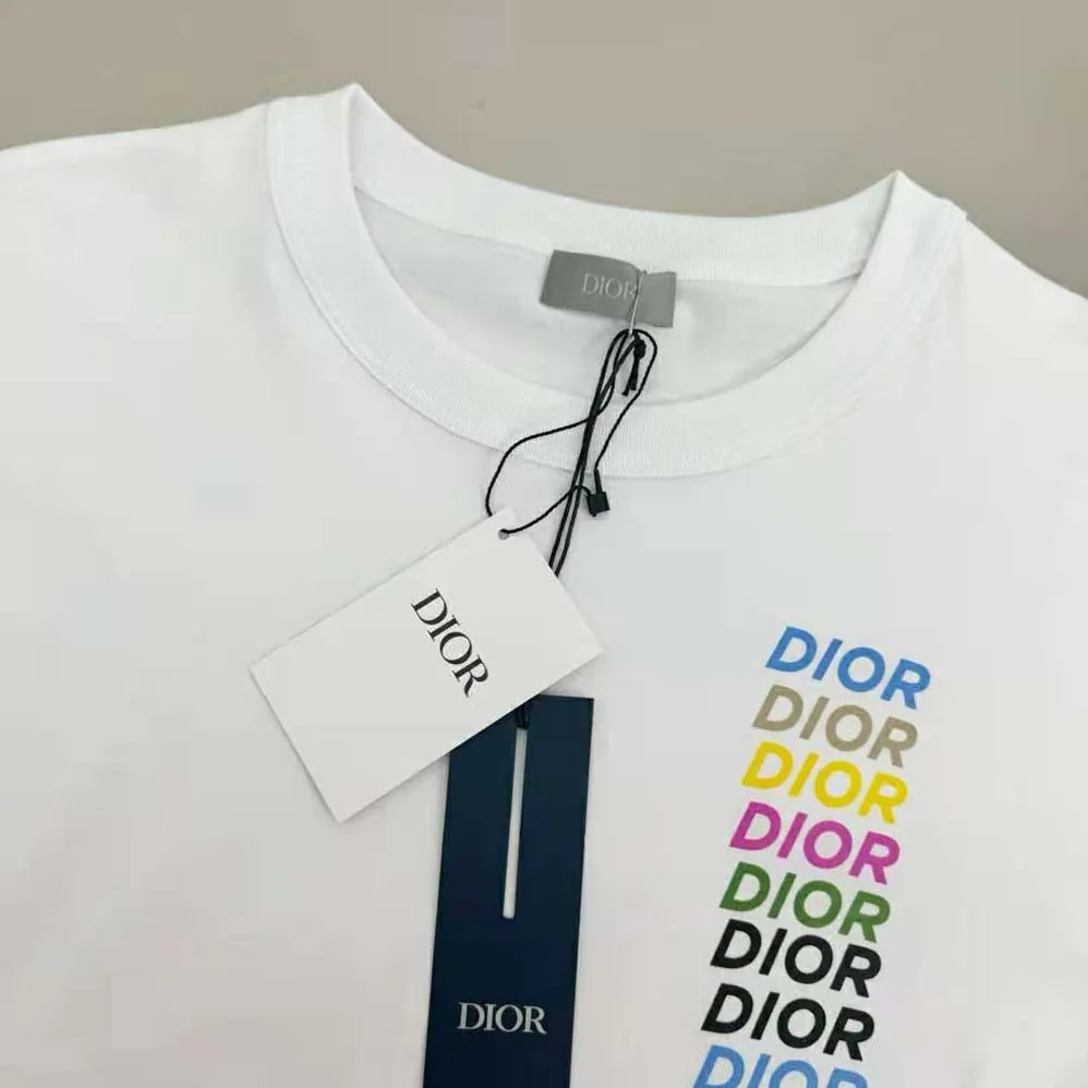 Dior Relaxed-fit T-shirt White Slub Organic Cotton Jersey for Men