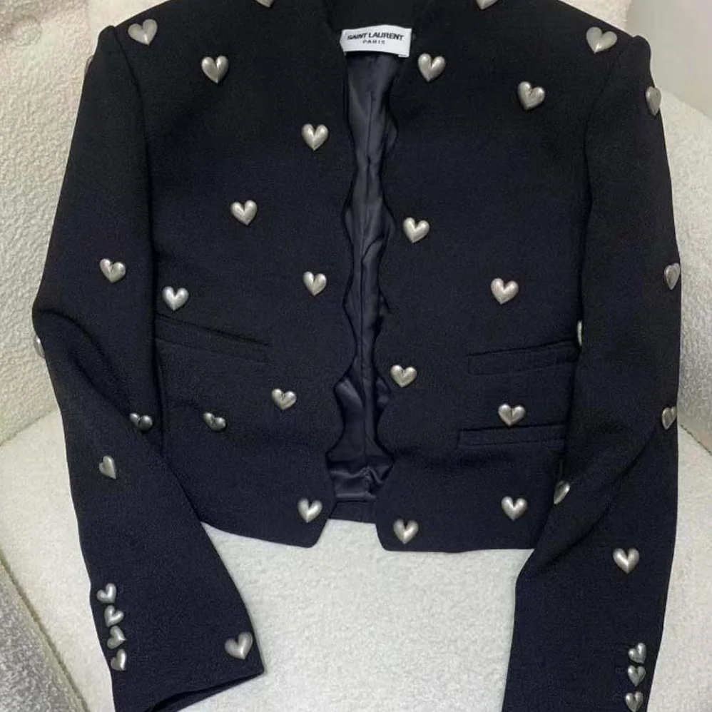 Saint Laurent YSL Cropped Jacket in Boucle Tweed for Women Saint Laurent YSL Cropped Jacket in Boucle Tweed for Women