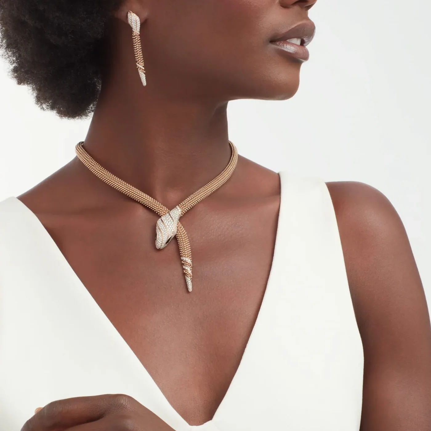 Bvlgari Serpenti Necklace Rose Gold Hardware Bvlgari Serpenti Necklace Rose Gold Hardware