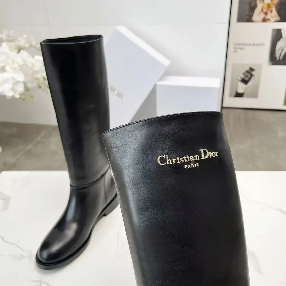 Dior D-Town Boot Black Supple Calfskin for Women
