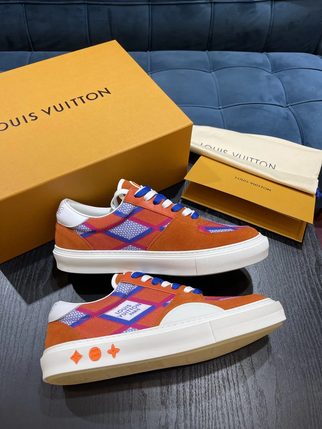 Louis Vuitton LV Ollie Richelieu Trainers Orange