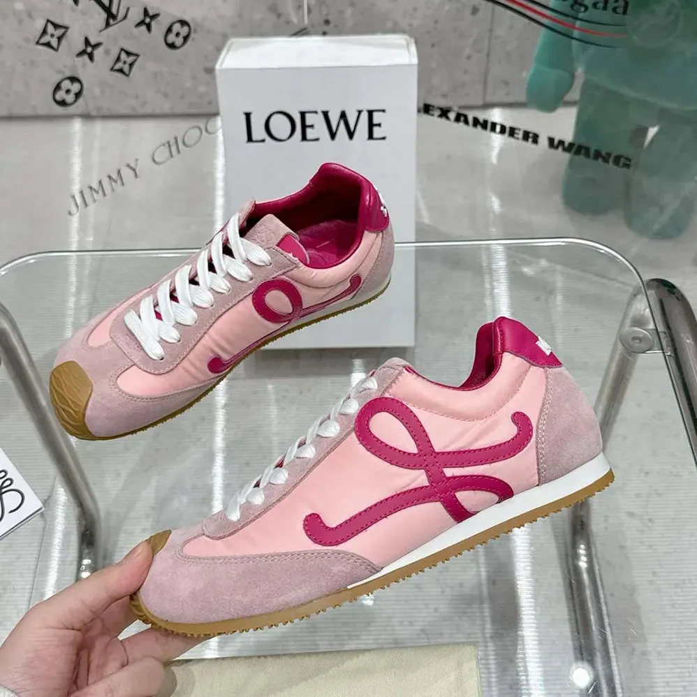 Loewe Ballet Runner 2.0 in Nylon and Calfskin for Unisex in Pink