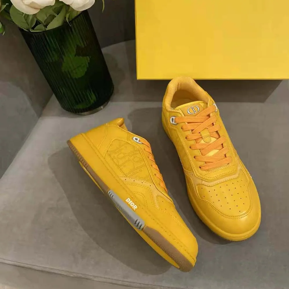 Dior World Tour B27 Low-Top Sneaker for Men in Yellow Dior World Tour B27 Low-Top Sneaker for Men in Yellow