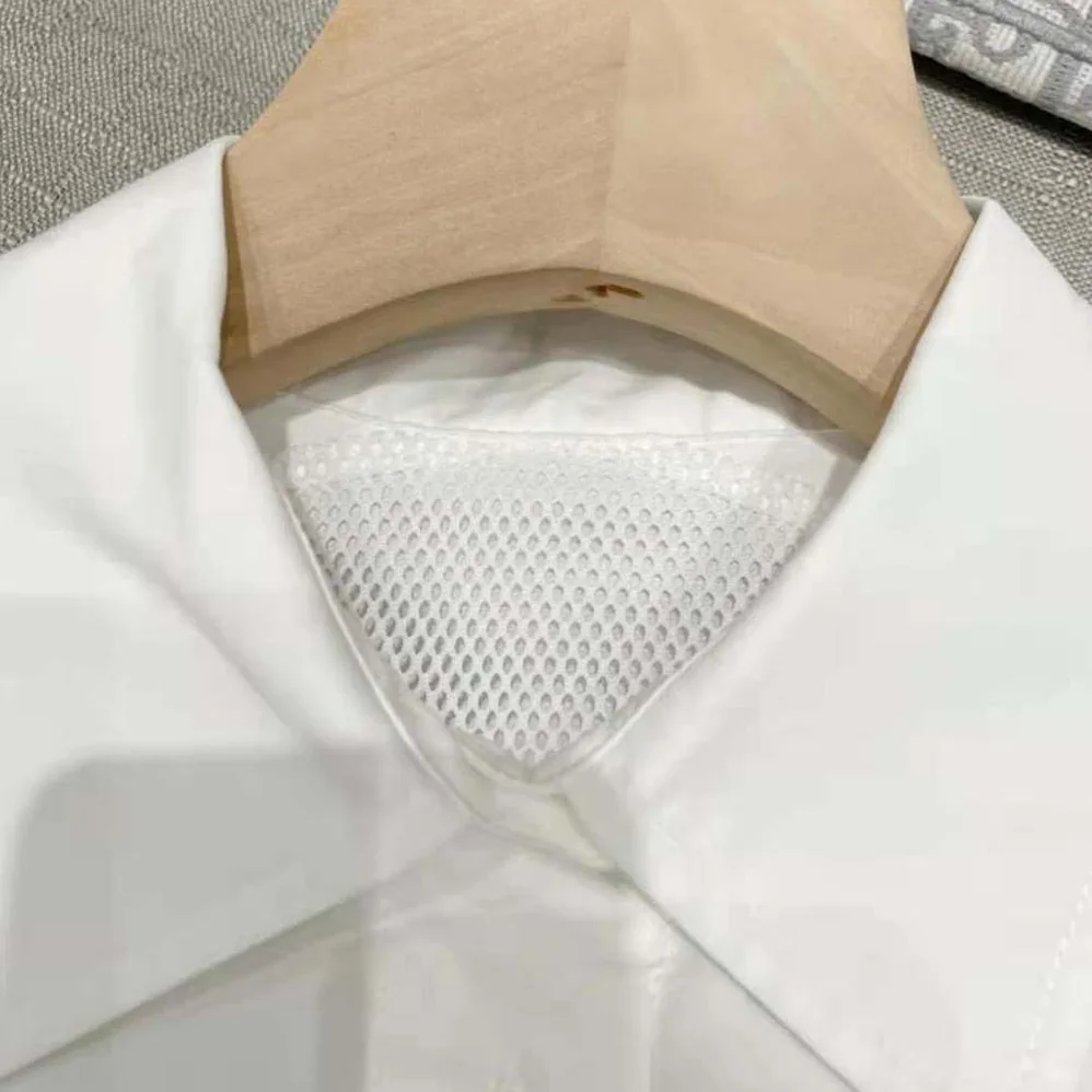 Fendi Slightly Oversized Shirt Dress White Poplin for Women Fendi Slightly Oversized Shirt Dress White Poplin for Women