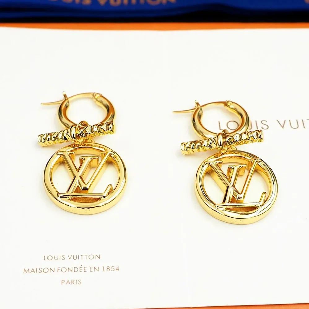 Louis Vuitton Baby Louise Earrings Gold Hardware