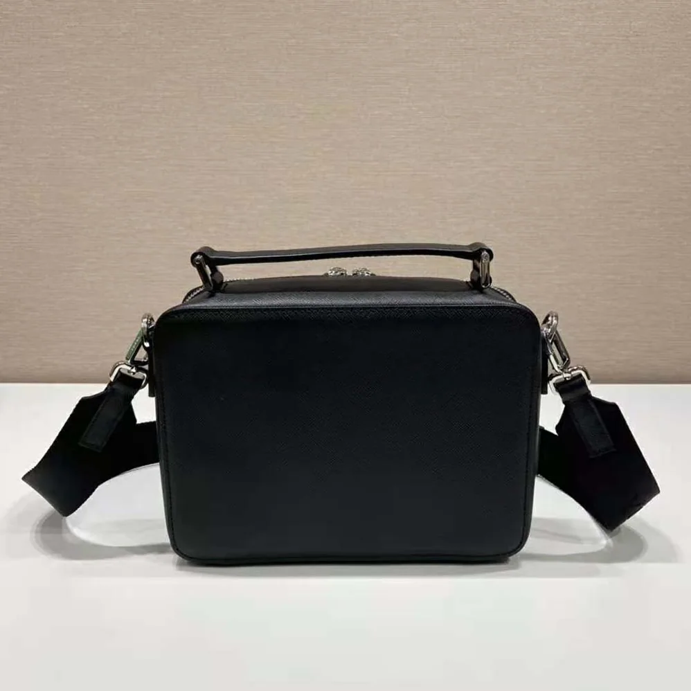 Prada Brique Saffiano Leather Bag for Men in Black Prada Brique Saffiano Leather Bag for Men in Black