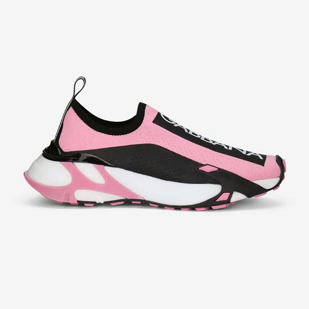 Dolce Gabbana D&G Stretch Mesh Fast Sneakers for Women in Pink